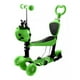 thumbnail image 1 of Scooter Monopatín 5 En 1 Ajustable Niño Chinita Led Verde, 1 of 3