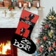 thumbnail image 1 of La Hora 25 Tema: Calcetines de Navidad, fino lino blanco para colgar en escaleras y chimenea, decoración navideña para el hogar, regalo de Navidad. 45cm × 32cm, 1 of 5