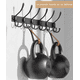 thumbnail image 2 of Ganchos Perchero Doble Colgador para Pared Cocina 2 Piezas Negro, 2 of 3