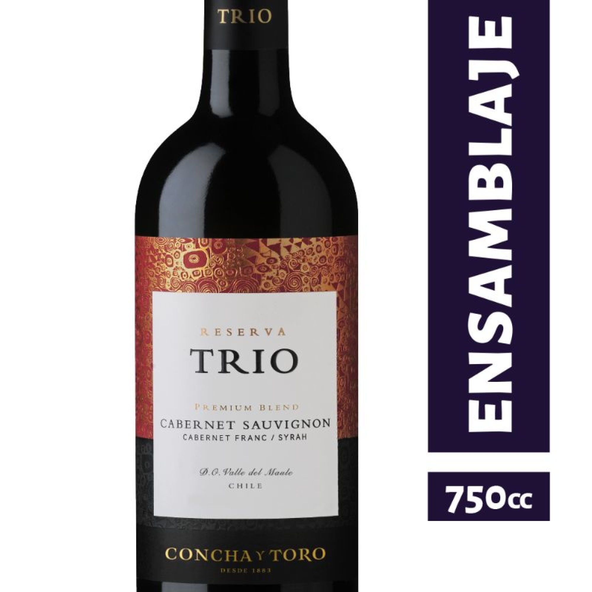 Vino Tinto Trío Cabernet Sauvignon Botella