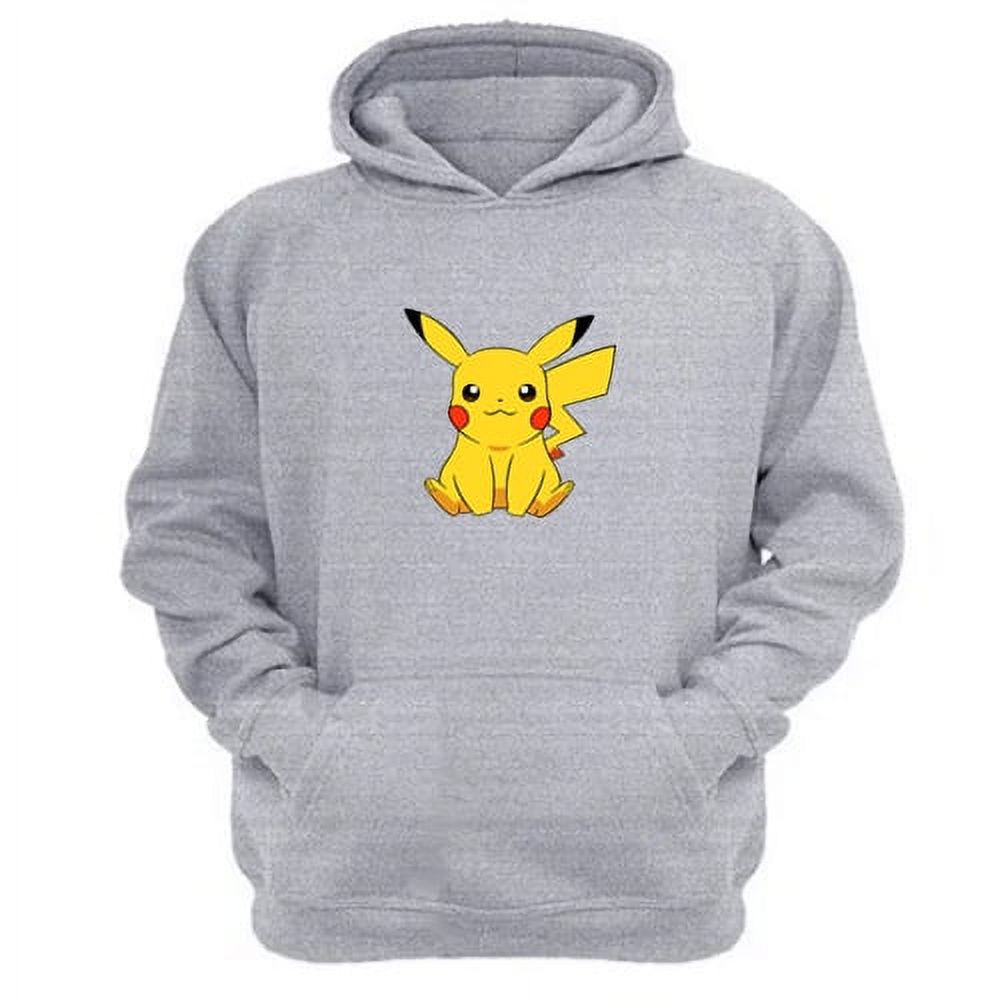 Genérico - Polerón Canguro Pikachu Gris Claro Talla M Unisex