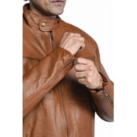 Chaqueta De Cuero Sharo Classic Leather Marrón Hombre