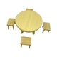 thumbnail image 2 of 1:12 Regalos Modelo De Silla De Mesa De Comedor De Casa De Muñecas Para La Decoración Del Jardín De Hadas Madera, 2 of 5