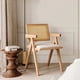 thumbnail image 1 of Silla Comedor Chandigarh Con Cojín De Lino Madera, 1 of 8