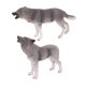 thumbnail image 4 of 2 Uds Figuritas De Lobo En Miniatura Para Regalo De Cumplea?os Coleccionables Ni?os Ni?as Gris, 4 of 5