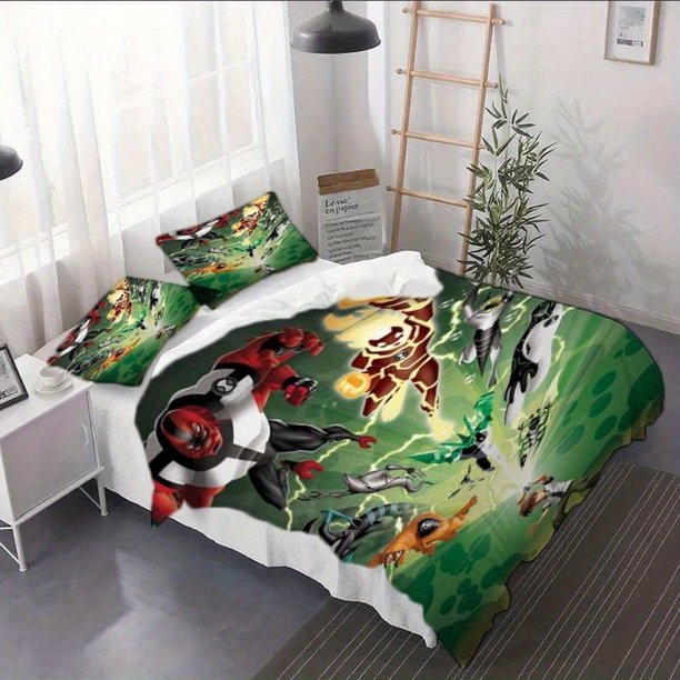 3pcs Ben 10 Animation Poster Duvet Cover Set - Bedding Set