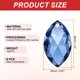 thumbnail image 2 of Uxcell K9 Cristales Colgantes Ovalados, Paquete de 6 Cuentas de 38mm para Prismas de Candelabro, Piezas Colgantes para Lámpara DIY para Decoración de Artes y Manualidades, Azul, 2 of 7