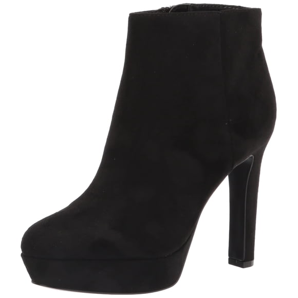 Botín Nine West Glowup2 para mujer, gamuza negra