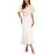 thumbnail image 2 of INSPIRE CHIC Falda Floral de Encaje para Mujer con Volantes en el Dobladillo, Cintura Alta, Falda Midi de Cóctel XL Blanca, 2 of 6