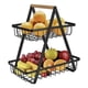 thumbnail image 2 of Frutera Doble De Metal Con Mango De Madera Color Negro, 2 of 3