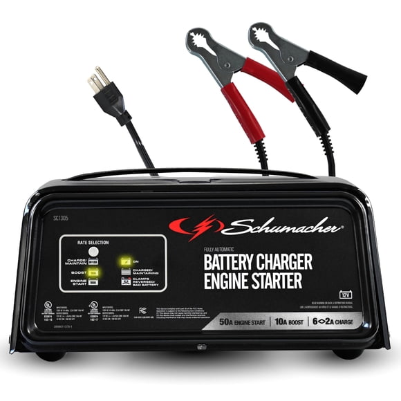 Cargador de Baterías Schumacher Electric SC1305 6A y Arrancador de Motor 50A