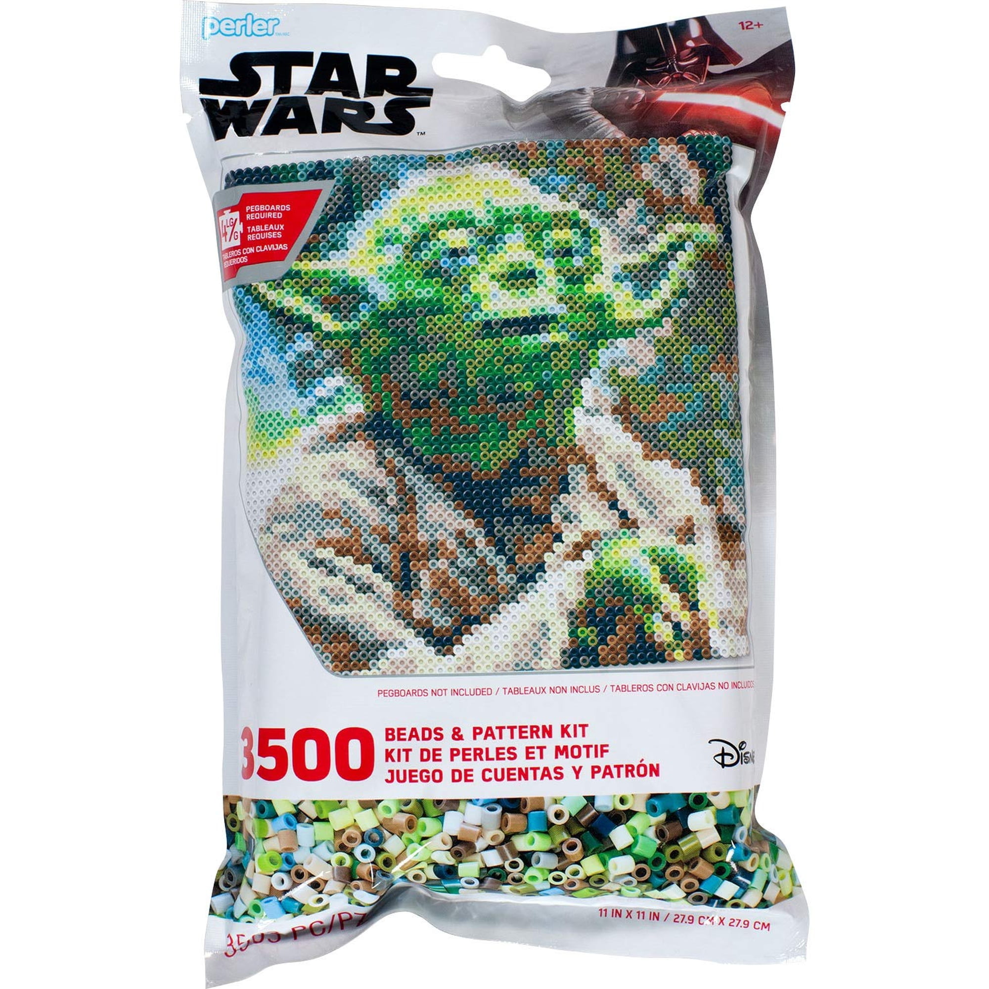 Kit De Perlas Perler Con Estampado De Yoda De Star Wars Con 3500 Unidades+12 Unidades