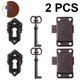 thumbnail image 1 of 2 juegos de cerraduras para puertas de armarios antiguos, cerraduras para armarios, cerraduras para muebles antiguos con llave para buzones, taquillas, armarios y cajas de herramientas., 1 of 8