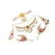 thumbnail image 1 of Damas De Novia Traje Del Partido De Aretes Collar De La Joyería De La Mano Casco Rojo De La Rosa, 1 of 3
