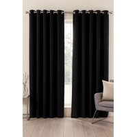 Clems - Pack 2 Cortina Tradicional 100% Blackout Negro