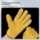 thumbnail image 2 of Guantes de trabajo de cuero de invierno para hombres, forro delgado cálido, adecuado para trabajar en frío, guantes de trabajo aislados, con palmas de cuero, amarillo-M 1 par, 2 of 3