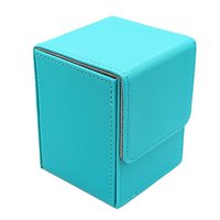 Magideal - Estuche Protector Para Baraja De Cartas, De Piel Sintética, Para Guardar Más De 100 Cartas. Azul