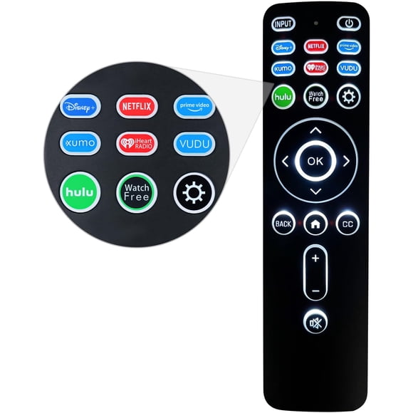 Control remoto retroiluminado de repuesto para televisores inteligentes Vizio
