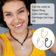 thumbnail image 5 of 10 aros nasales falsos de 20 g, 8 mm de acero inoxidable, con clip, para labio, piercing falso para hombres y mujeres (plateado, dorado y negro)., 5 of 7