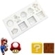 thumbnail image 1 of Moldes de silicona para fondant de Super Mario de 9 cavidades para dulces, herramientas para hornear pasteles, cupcakes, chocolate, cubitos de hielo y arcilla., 1 of 7