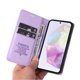 thumbnail image 4 of Funda Billetera de Cuero para Samsung Galaxy A56 5G con Tarjetero y Soporte - Tapa Magnética Morado, 4 of 6