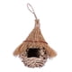 thumbnail image 4 of Casa de pájaros de hierba, casa de nido de loros, casa de colibrí, casa de pájaros tejida a mano para ventana, decoración de jardín y césped al aire, 4 of 5