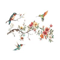 Bothyi - Pegatinas De Pared Con Diseño De Flores Y Pájaros, Decoración Moderna Para El Hogar, La Oficina Y El Dormitorio