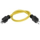 thumbnail image 2 of Cable de extensión de alimentación de 12 AWG con protección de goma de PVC, conductor de latón, cable de extensión de 5 15P a 5 15P, enchufe estadounidense, CA 125 V, 15 A., 2 of 8