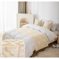 Todo Hogar Santiago De Chile - Piecera Bordada Con Diseño En Color Beige