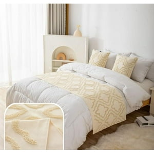 Todo Hogar Santiago De Chile - Piecera Bordada Con Diseño En Color Beige