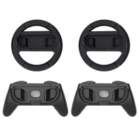 Genérico - Volante De Carreras Para Switch 2 Joycons - Kit De Accesorios Para Mando De Juego Redondo - Con 2 Ruedas, 2 Empuñaduras, Material Abs