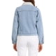 thumbnail image 3 of Chaqueta de mezclilla de lana para mujeres con cuello cálido de piel sintética, abrigo de mezclilla, chaquetas camioneras XS azul claro, 3 of 6