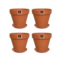 Pottery - Set De 4 Maceta Kony 15Cm Terracota Y Sus Platos