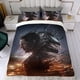 thumbnail image 4 of Venom Conjunto de sábanas temático, trío de piezas, cómodo y amigable con la piel, diseño único, regalo de decoración para el hogar para familiares, amigos y fans, 90 cm * 190 cm, 4 of 6