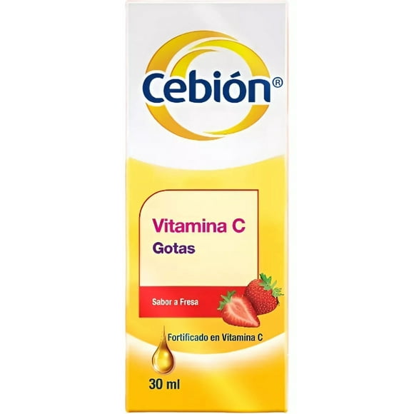 Vitamina C Cebión en Gotas Sabor a Fresa 30 mL