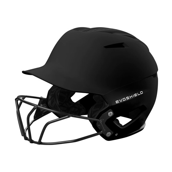 Casco de bateo EvoShield XVT™ 2.0 mate con máscara facial negra