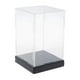 thumbnail image 1 of Caja de exhibición de acrílico transparente Base negra contenedor multipropósito a prueba de polvo para recuerdos cosméticos modelo coleccionables 20cmx20cmx30cm, 1 of 5
