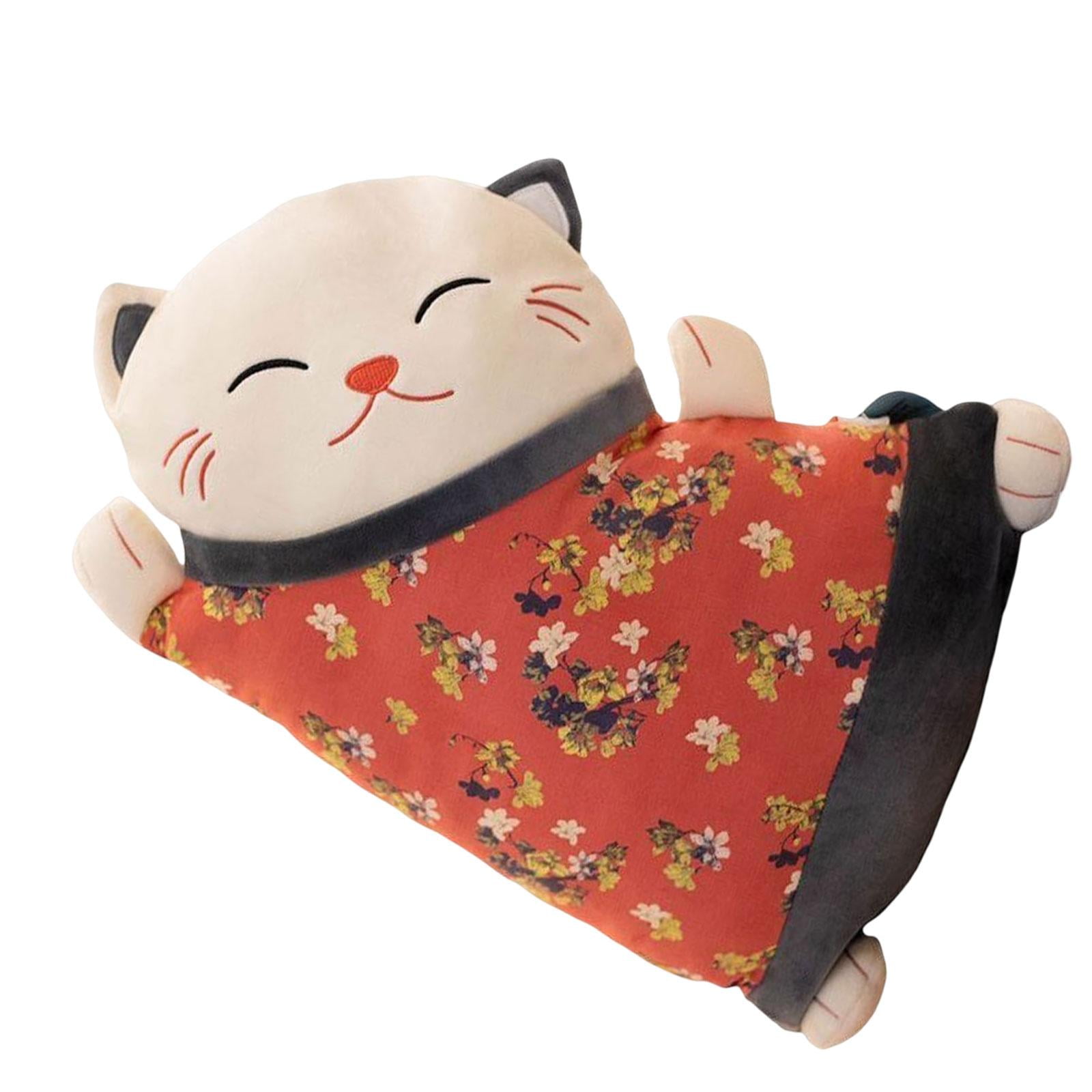 Magideal - Almohada De Gato De La , Cojín Lumbar Desmontable, Cojín Para Respaldo De Sofá, Cojín De Cintura Multiusos, Cojín Para Cinturón, Cojín Para El H Rojo