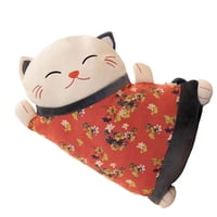 Magideal - Almohada De Gato De La , Cojín Lumbar Desmontable, Cojín Para Respaldo De Sofá, Cojín De Cintura Multiusos, Cojín Para Cinturón, Cojín Para El H Rojo