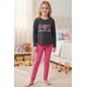 thumbnail image 1 of Pijama Niña Estampado Peace Love Dance gris oscuro 6, 1 of 8