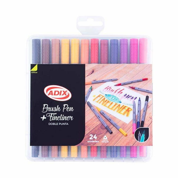 Marcadores Brush Pen/Fineliner 039 / 24 Colores