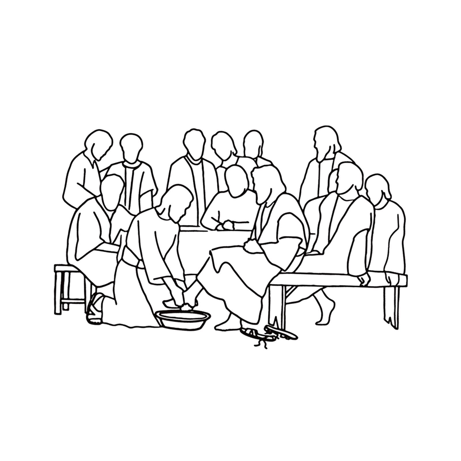 Magideal - Estatua De Jesús Lavando Los Pies De Su Discípulo, Adorno, Escultura De Jesús Lavando Los Pies De Los Apóstoles Para Mesa, Chimenea Y Hogar