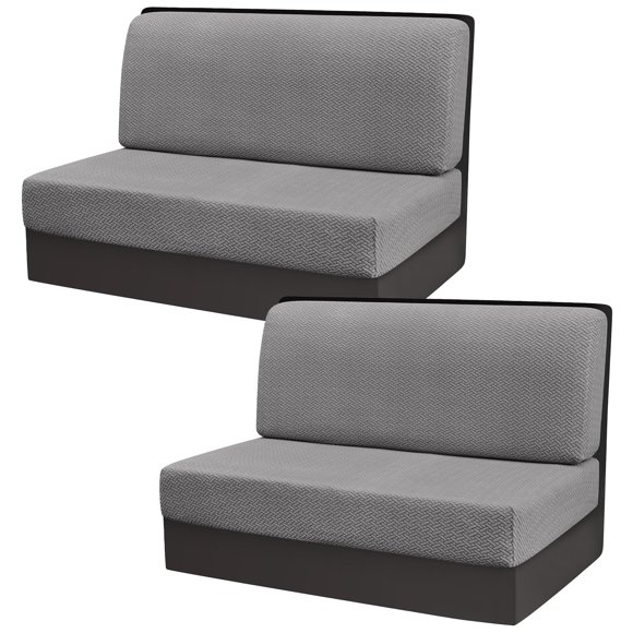 Fundas elásticas para cojines de comedor de autocaravana Gollense, paquete de 4, gris T