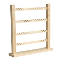 Ioensy - Organizador De Joyas, Estante De Exhibición De Pendientes Colgantes De Madera, Soporte De Exhibición De Pendientes