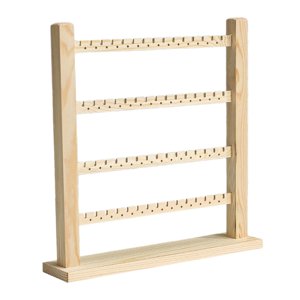 Ioensy - Organizador De Joyas, Estante De Exhibición De Pendientes Colgantes De Madera, Soporte De Exhibición De Pendientes