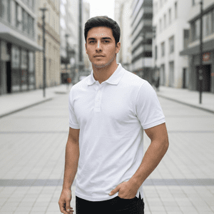 T-World - Polera Polo Outdoor Dryfresh Smooth Uv Hombre Manga Corta Blanco