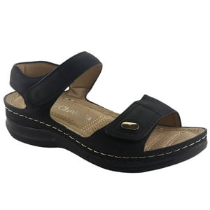 Sandalia Chalada Mujer Kon-15 Negro Comfort