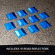 thumbnail image 5 of Reflectores de carretera Merhoff & Larkin, paquete de 10 x 10 cm, color azul, 5 of 7