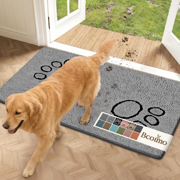Alfombra para puerta de perro Bcoimo 122 cm x 76 cm Antideslizante y absorbente