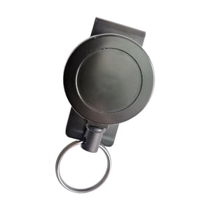 Magideal - Llavero Negro Llavero De Tracción Telescópico De 60 Cm Con Clip Para Cinturón Superficie Lisa Ligero Cómodo De Llevar Fuerza De Tracción Fuerte De 60